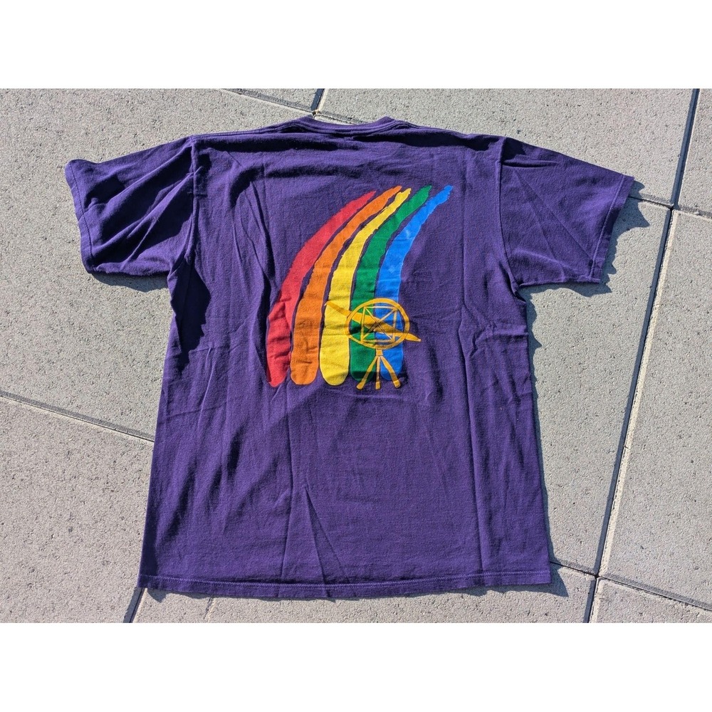 Vintage Seattle Opera Shirt Mens Large Purple The Ring Rainbow Graphic Tee 90s
